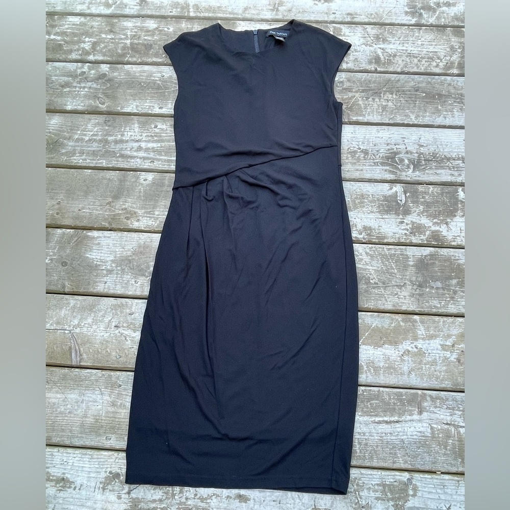 PINK Tartan fitted black sleeveless dress size XS